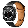 Tech-Protect Leatherfit szíj Samsung Galaxy Watch Ultra (47 mm) készülékhez - fekete