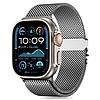 Tech-Protect Milano szíj Apple Watchhoz 6 / 7 / 8 / 9 / 10 / SE / Ultra 1 / 2 (44 / 45 / 46 / 49 MM) - Ezüst