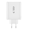 Tech-Protect NC100W-GAN töltő GaN 3x USB-C PD 100W / USB-A QC 3.0 - fehér