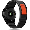 Tech-Protect nylon szíj Garmin Fenix 5 / 6 / 6 Pro / 7 készülékhez - fekete/narancs