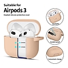 Tech-Protect szilikon horgos tok Apple AirPods 3-hoz - bézs