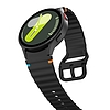 Tech-Protect szilikon sportszíj Samsung Galaxy Watch 4 / 5 / 5 Pro / 6 / 7 / FE készülékhez - fekete