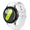 Tech-Protect szilikon sportszíj Samsung Galaxy Watch 4 / 5 / 5 Pro / 6 / 7 / FE telefonhoz - fehér