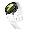 Tech-Protect szilikon sportszíj Samsung Galaxy Watch 4 / 5 / 5 Pro / 6 / 7 / FE telefonhoz - fehér