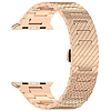 Techsuit - 32 mm-es óraszíj (W052) - Apple Watch 1/2/3/4/5/6/7/8/9/10/SE/SE 2 (38/40/41/42 mm) - Rose Gold