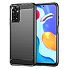 Techsuit - Carbon Silicone - Xiaomi Redmi Note 11 / Note 11S - Fekete (KF238523)