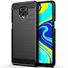 Techsuit - Carbon Silicone - Xiaomi Redmi Note 9S / Redmi Note 9 Pro / Note 9 Pro Max - Fekete (KF232495)