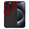 Techsuit - Carbonite FiberShell - iPhone 15 Pro - Red Vortex