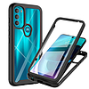 Techsuit - Defense360 Pro + Képernyővédő fólia - Motorola Moto G71 5G - Fekete (KF238427)