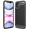 Techsuit - karbon szilikon - iPhone 12 / 12 Pro - fekete (KF23429)