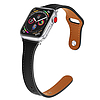 Techsuit - Óraszíj (W033) NŐI - Apple Watch 1/2/3/4/5/6/7/8/SE/SE 2/Ultra (42/44/45/49mm) - Fekete (KF239820)