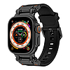 Techsuit - Óraszíj (W064) - Apple Watch 1/2/3/4/5/6/7/8/9/10/SE/SE 2/Ultra/Ultra 2 (42/44/45/46/49mm) - Titán fekete