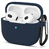 Techsuit - szilikon tok - Apple AirPods 3-hoz, sima ultravékony anyag - sötétkék