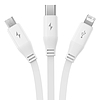 Töltőkabel 3w1 Baseus USB-USB-C, USB-M, Lightning 3,5A, 1,1m, fehér (P10362900211-00)