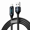 Toocki USB AL töltőkábel, 1 m, 12 W, fekete (TXCL-XY01)