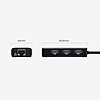 Ugreen 20264 RJ45 / USB-A 10/100Mbps HUB hálózati adapter 3x USB-A 2.0 - fekete