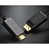 Ugreen egyirányú DisplayPort-HDMI kábel 4K 30Hz 32 AWG 1,5m fekete (DP101 10239)