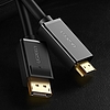 Ugreen egyirányú DisplayPort-HDMI kábel 4K 30Hz 32 AWG 1,5m fekete (DP101 10239)