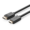 Ugreen egyirányú DisplayPort-HDMI kábel 4K 30Hz 32 AWG 1,5m fekete (DP101 10239)