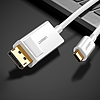 Ugreen egyirányú USB Type C a Display Port 4K 1,5 m-es adapterkábel fehér (MM139)