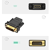 Ugreen HDMI adapter (aljzat) - DVI 24 + 1 (férfi) FHD 60 Hz fekete (20124)