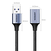 Ugreen hosszabbítókábel adapter USB (dugasz) - USB (aljzat) 3.0 5Gb/s 0.5m szürke (US115)