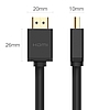 Ugreen kábel HDMI kábel 4K 30 Hz 3D 18 10 m fekete (HD104 10110)