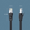 Ugreen kábel internet hálózati kábel Ethernet patchcord RJ45 Cat 8 T568B 2m fekete (70329)