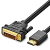 Ugreen kábel kábel adapter DVI adapter 24 + 1 érintkezős (dugasz) - HDMI (dugasz) FHD 60 Hz 1,5 m fekete (HD106 11150)