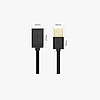 Ugreen kábeladapter USB (aljzat) - USB (dugasz) 1 m fekete (10314)