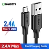 UGREEN micro USB Cable QC 3.0 2.4A 1.5m, Black (60137)