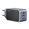 Ugreen Nexode Air 65W fali töltő, USB + 2x USB-C szürke (35042)