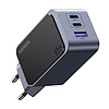 Ugreen Nexode Air 65W fali töltő, USB + 2x USB-C szürke (35042)