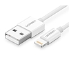 UGREEN Nickel plated Lightning Cable MFi 1m, white (20728)