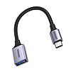 Ugreen OTG adapterkábel USB-C (dugasz) - USB-A (aljzat) 5Gb/s 0,15m fekete (US378)