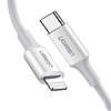 UGREEN USB-C-Lightning töltőkábel, PD 3A, 0,5 m, fehér (60747)