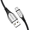 USB 2.0 A - Micro-B 3A kábel, 0,25 m Vention COAHC szürke