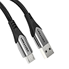 USB 2.0 A - Micro-B 3A kábel, 0,25 m Vention COAHC szürke