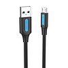 USB 2.0 A - Micro-B 3A kábel 0,25 m Vention COLBC fekete