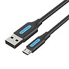 USB 2.0 A - Micro-B 3A kábel 0,25 m Vention COLBC fekete