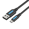 USB 2.0 A - Micro-B 3A kábel 2 m Vention COLBH fekete