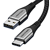 USB 2.0 A - USB-C 3A kábel, 0,25 m Vention CODHC szürke