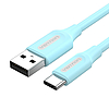 USB 2.0 A - USB-C 3A kábel Vention COKSF 1 m világoskék