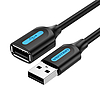 USB 2.0 dugasz-alj hosszabbító kábel Vention CBIBD 0,5 m fekete PVC