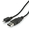 USB 2.0 kábel A-Micro B 1,8 fm, mobil telefonokhoz adatkábel