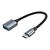 USB 3.0 dugasz-USB-aljzat OTG-kábel 0,15 m-es CCXHB szürke