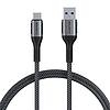 USB-A 3.1-USB-C gyorstöltő kábel Lention CB-ACE-6A1M, 6A, 10 Gbps, 0,5 m fekete (CB-ACE-6A0.5MGRY-DS)