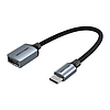 USB-C 2.0 dugó - USB-A csatlakozó OTG kábel Vention CCWHB 0,15 m, szürke