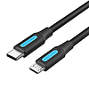 USB-C 2.0 - Micro-B 2A kábel, 1 m Vention COVBF fekete