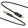 USB-C audiokábel 3,5 mm-es mini jack Baseus Yiven 1,2 m-es, fekete (CAM01-01)